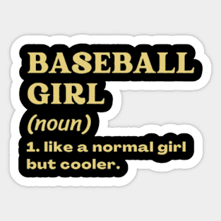 Baseball Girl Sticker